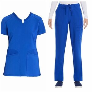 💜Scrubstar Women's Premium Scrubwear Top&Pants 2Piece Scrub Set Size:Small